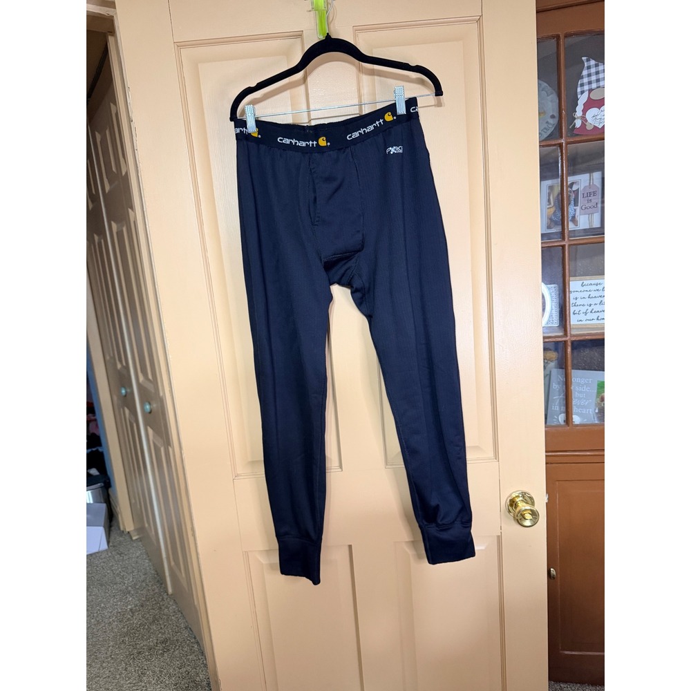 Carhartt Force Mens Black Thermal Base Layer Pants Long Johns Size Medium